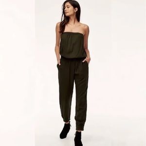 ARITZIA Sunday best strapless tabata jumpsuit black size small
